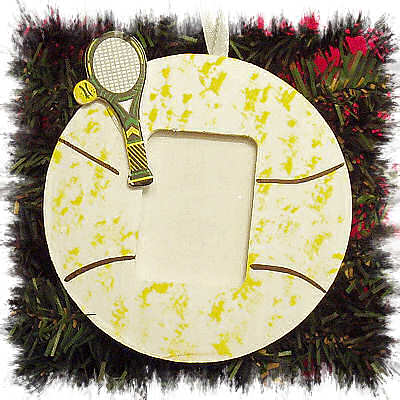 TENNIS PHOTO FRAME ORNAMENT