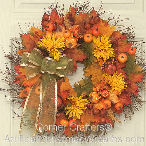 AUTUMN SPLENDOR THIN DOOR WREATH