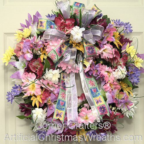 FLORAL BURST SPRING WREATH
