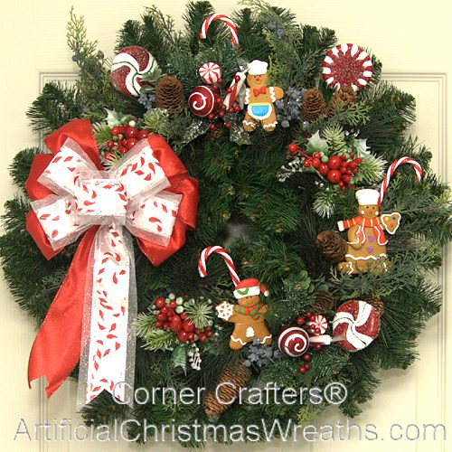 GINGERBREAD MAN CHRISTMAS WREATH