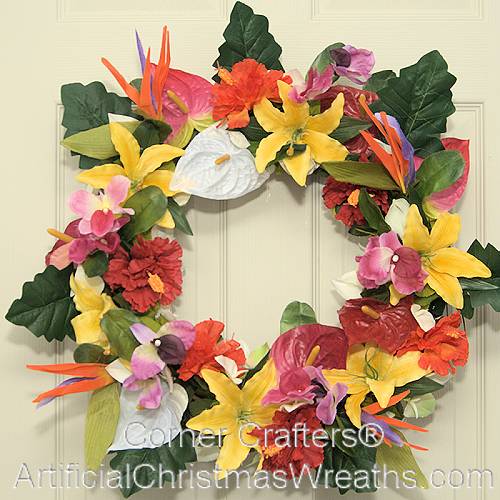 TROPICAL FLORAL WREATH
